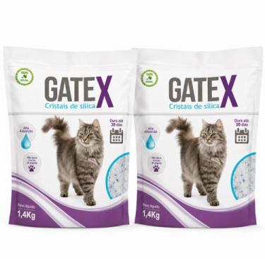Imagem de Silica Gato Cristal Gatex 1,4kg Areia Controle Antiodor Pet -