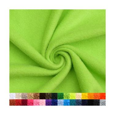 Imagem de Tecido Fleece 5,5 m por rolo Verde-limão 100% Poliéster - Marca Própri