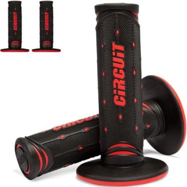 Imagem de Manopla Circuit Jupiter Everyday Punho Moto Motocross Par -, Preto/Ver