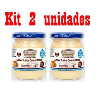 Imagem de KIT 2 UNID. LEITE CONDENSADO DIET 210g ZERO AÇUCAR DIET RESERVA DE MIN