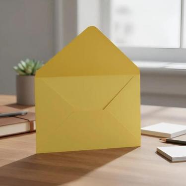 Imagem de Envelope Bico Amarelo 10,5x15,50 Cm Colado Para Convite 50 Unidades - 
