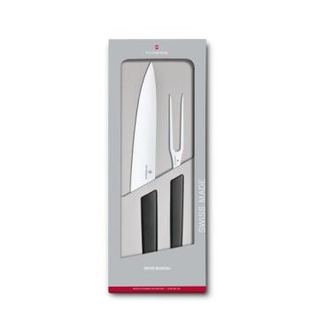Imagem de Conjunto de Faca e Garfo profissional para trinchar linha Swiss Modern