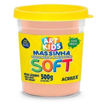 Imagem de Massa de modelar Soft 500g - Amarelo Pêssego 538 - Acrilex
