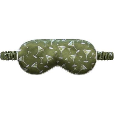 Imagem de Máscara de Dormir Funky Junque Estampa Martini em Cetim Verde Oliva
