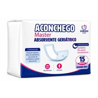 Imagem de Pacote 15 Unid de Absorvente Geriátrico Aconchego Master Alta absorção
