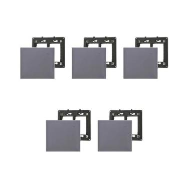Imagem de Kit 5 Placa/Espelho 4X4 Cega 618510CZ+ Pial Plus+ Legrand C Suporte - 