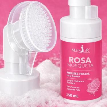 Imagem de Espuma De Limpeza Facial Rosa Mosqueta Mary Life Com Escova - Importad