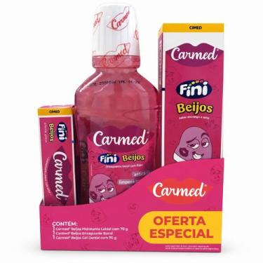 Imagem de Kit Carmed Fini Beijos Hidrat+Enxaguante Bucal+Gel Dental - Cimed