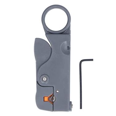 Imagem de Descascadores de fio de rede, estrutura de anel Descascador rápido Manual ajustável Descascador de cabos coaxiais 4-12mm Universal com chave hexagonal para RG58 59 62