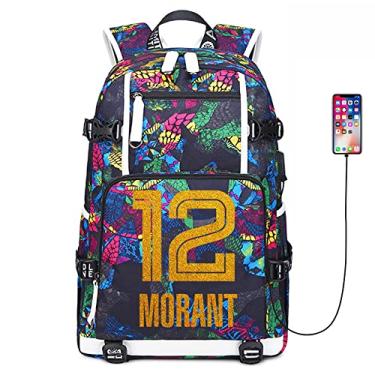 Imagem de FANwenfeng Mochila multifuncional para fãs de basquete JA Number 12, Padrão roxo - 1, Free Size, Moderno