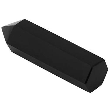 Imagem de Quartzo de cristal hexagonal, 1 peça, pedra de cristal obsidiana preta, coluna hexagonal de cura