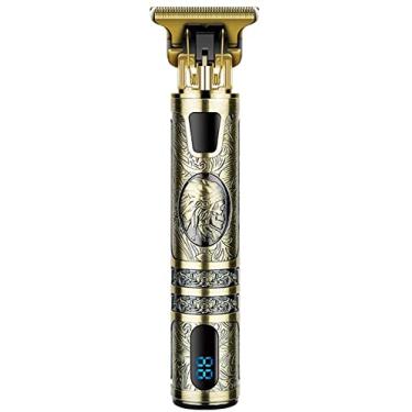 Imagem de Máquina Elétrica Masculina Recarregável de Cortar Cabelo e Barbear VINTAGE T9 Type-C (Índios Liderados)