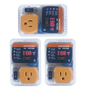 Imagem de BXST One Outlet Plug Protetor de Sobretensão Protetor de Tensão para Casa Protege Contra Alta e Baixa Tensão Protetor de Sobretensão para Frigoríficos 120V (3 pacotes)