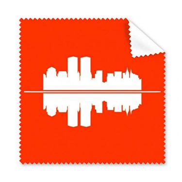 Imagem de Sinais urbanos arquitetônicos simbolizam refletidos pano de limpeza de paisagem, limpador de óculos, 5 peças