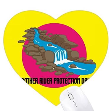 Imagem de Mousepad Memorial Anniversary Mother River Protect Heart Tapete de borracha para escritório