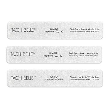 Imagem de Tachibelle 3 Pcs Premium JAPAN Abrasive Jumbo File 100/180 Medium Washable Zebra File Nail Art Sanding Nail Files