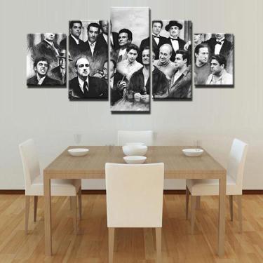 Imagem de Quadro Decorativo Mafia 5 peças 130x65 cm em tecido