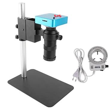 Imagem de Microscópio Adaptador Microscópio Adaptador de Microscópio 8MP Câmera Industrial Interface VGA Lente Montagem C Suporte de Focagem Ajustável Microscópio Acessórios (Cor: 38MP HDMI)