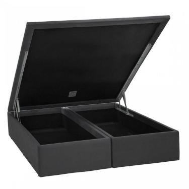 Imagem de Base Baú Physical Camurça Queen 158x198x39cm Ortobom Cinza