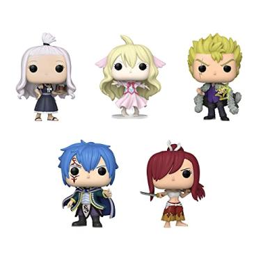 Imagem de Funko Conjunto de 5 bonecos Pop! Fairy Tail - Erza Scarlet, Jellal Fernandes, Laxus Dreyar, Mavis Vermillion e Mirajane Strauss