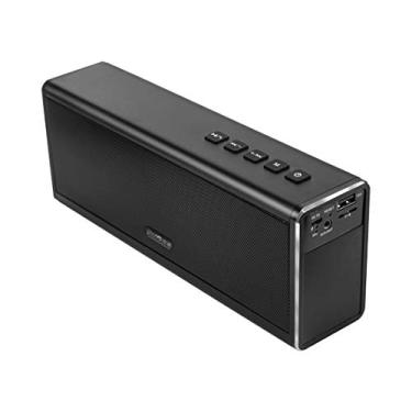 Imagem de Alto-falante Bluetooth sem fio Rádio Bluetooth Alcance 10 m Alto-falante estéreo ultra-portátil para viagens ao ar livre, preto