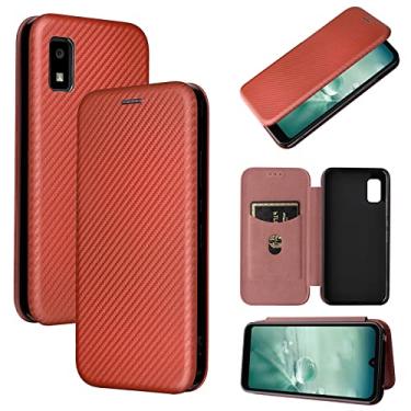 Imagem de For Sharp Aquos Wish SHG06 Carbon Fiber Texture Horizontal Flip PU Phone Case