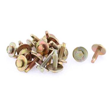 Imagem de uxcell 20 peças de bronze tom carro metal parafuso corpo para-lamas retentor clipes