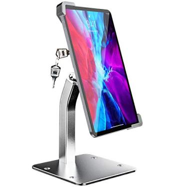 Imagem de Suporte anti-roubo para quiosque para tablet de mesa, suporte resistente woleyi para exibição POS para mesa com trava e chave de segurança, compatível com iPad Pro/Air/Mini, Galaxy Tabs, superfície, mais tablets de 7 a 11 polegadas
