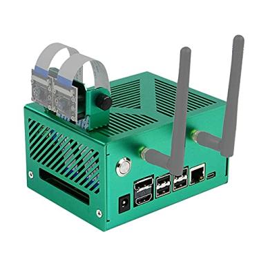 Imagem de Yahboom Jetson Nano Case TX2-NX Xavier NX capa de liga de alumínio compatível com ambos 2GB 4GB B01 A02, capa de metal com ventilador de refrigeração design razoável