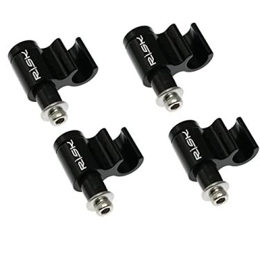 Imagem de ZYAMY 4 peças Guia de alojamento do cabo de freio hidráulico de bicicleta guia de cabo de bicicleta 0,39 x 0,73 x 0,73 polegadas grampos de fio de mangueira cabo aderente, preto