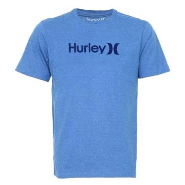 Imagem de Camiseta Hurley Silk Oeo Solid Mescla Azul