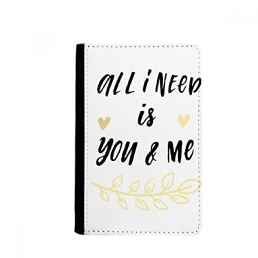 Imagem de All I Need Is You And Me Quote Passport Holder Notecase Burse Wallet Cover Card Purse, Multicolor