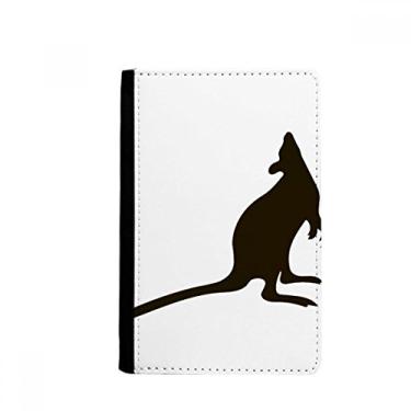 Imagem de Porta-passaporte preto canguru animal retrato notecase burse carteira capa porta-cartão, Multicolor