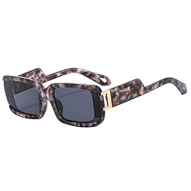 Imagem de Óculos de sol femininos retangulares com lente gradiente óculos de sol quadrados masculinos óculos de sol femininos, C3, tamanho único