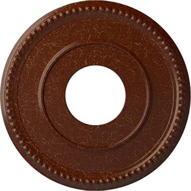 Imagem de Ekena Millwork Medalhão de teto Bradford, crackle de mogno polido