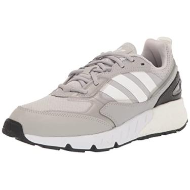 Imagem de adidas Originals Tênis masculino Zx 1k Boost 2.0, Cinza/branco/preto, 10