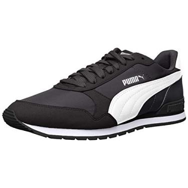 Imagem de PUMA Tênis masculino St Runner Hook and Loop, Preto e branco, 4