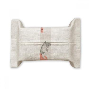 Imagem de Bolsa de linho de algodão com estampa de peixe tradicional japonesa