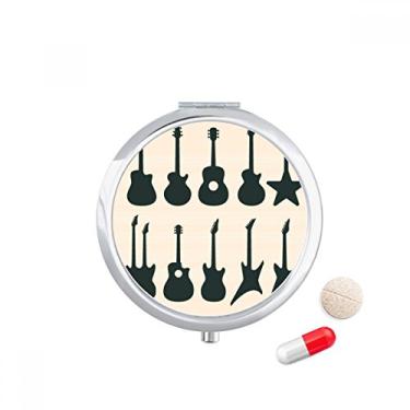 Imagem de Estojo de comprimidos para guitarra elétrica, música, vitalidade e sons, caixa de armazenamento de medicamentos