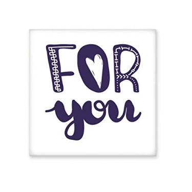 Imagem de For You Linda citação de escrita à mão, azulejo de cerâmica brilhante para banheiro, cozinha, parede