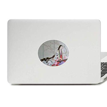 Imagem de Adesivo de vinil com estampa de flor de ameixa de beleza chinesa para laptop e notebook