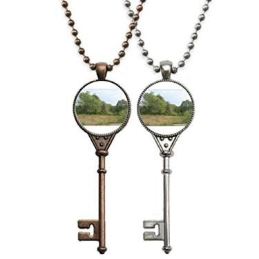 Imagem de OFFbb-USA Jungle Art Deco Presente Fashion Chaveiro Colar Pingente Joias Decoração de Casal