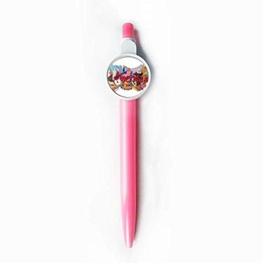 Imagem de Caneta esferográfica azul retrátil Eagle Liberty Burger America grafite com ponta esferográfica azul