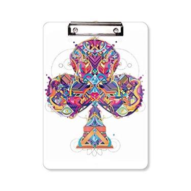 Imagem de Prancheta com estampa geométrica para cartas de clube A4