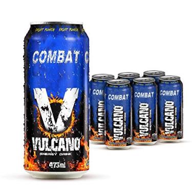 Imagem de Energético COMBAT / Mix de frutas vermelhas- Vulcano Energy Drink - Six pack com 6 latas de 473ml