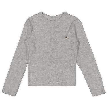 Imagem de Blusa em ribana com acabamento repelente a água, Marisol, Meninas, Cinza Mescla, PB