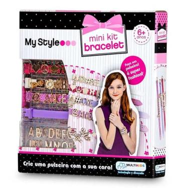 Imagem de My Style Mini Kit Bracelete Multikids Br100  Kit De Pulseiras 80 Clipe