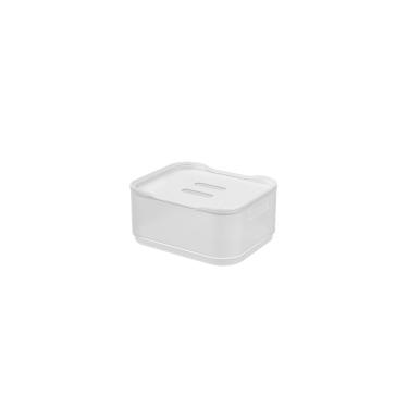 Imagem de Cesta Organizadora com Tampa Pequena Coza Fit 18,5 x 15 x 8,3 cm Natural