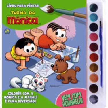 Imagem de Turma da Mônica Livro para Pintar com Aquarela: Mônica e Magali