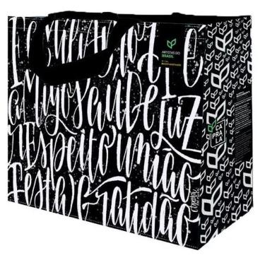 Imagem de Sacola De Ráfia Retornável Grande 39X44x22cm AGHATHADEFAVERI